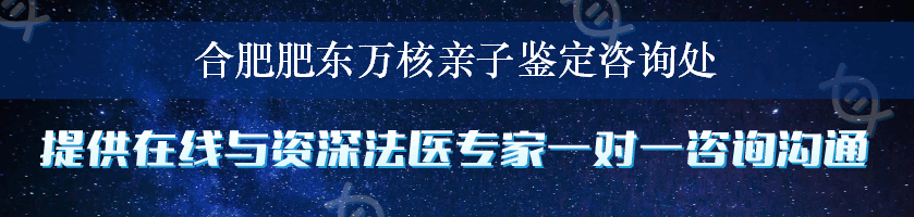 合肥肥东万核亲子鉴定咨询处